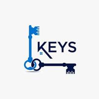 Simple and unique letter or word 2 KEYS font with roof house image graphic icon logo design abstract concept vector stock. Can be used as symbol related to typography or property