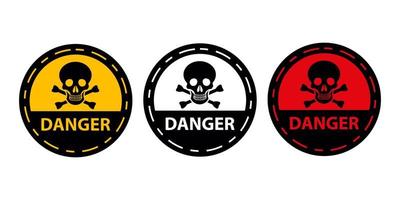 Danger symbols svector flat illustration eps.10 vector