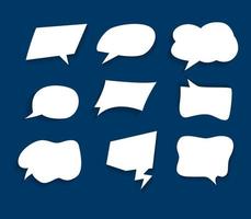 speech bubble set. cartoon empty text box vector