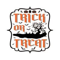 Trick Or Treat, Vintage Halloween SVG Design, Vector File