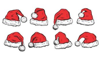 Sketch of Santa Hat Hand drawn illustration vector