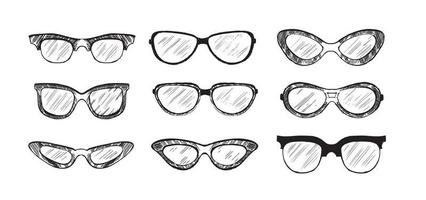 Sunglasses vector hand drawn illustration