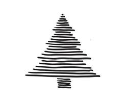 Christmas tree hand drawn illustrations. Vector. vector