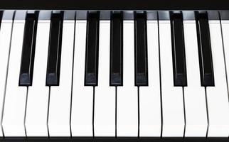 above view keyboard of digital piano photo