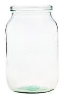 open Gallon glass jar isolated photo