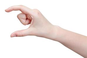 showing medium size - hand gesture photo