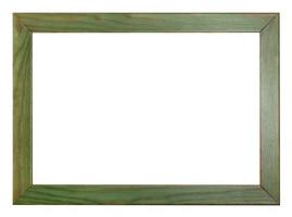 green painted flat wooden picture frame photo