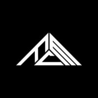 Diseño creativo del logotipo de la letra fcm con gráfico vectorial, logotipo simple y moderno de fcm en forma de triángulo. vector