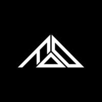 diseño creativo del logotipo de la letra fod con gráfico vectorial, logotipo simple y moderno de fod en forma de triángulo. vector