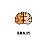 abstract single brain logo icon vector