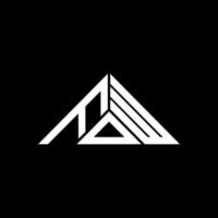 diseño creativo del logotipo de la letra fow con gráfico vectorial, logotipo simple y moderno de fow en forma de triángulo. vector