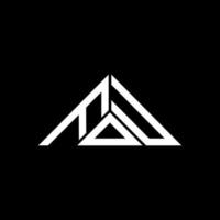 diseño creativo del logotipo de la letra fou con gráfico vectorial, logotipo simple y moderno fou en forma de triángulo. vector
