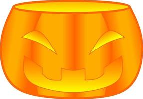 resplandeciente caldero calabaza halloween para logotipo, icono, símbolo, halloween, diseño o truco o trato vector