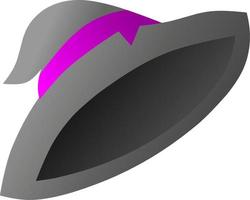 sombrero de bruja rasgado para logotipo, icono, símbolo, halloween, diseño o truco o trato vector