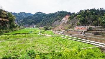 view of gardens on riverbank in Chengyang photo