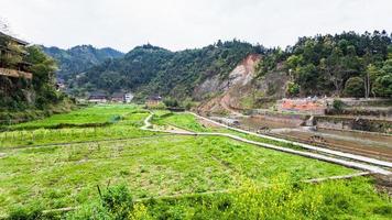 view of gardens on riverbank in Chengyang photo