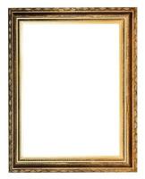 golden decorated ancient picture frame photo