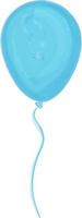 Watercolor blue balloon. Vector illustration