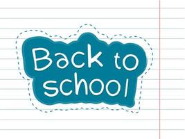 Back to school. Background in a notebook in a line. banner vector