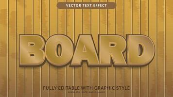 board text effect editable with graphic style vector