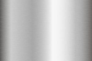 Silver foil background. Metal textured gradient. Stainless glossy surface. Realistic chrome backdrop. Vector illustration.