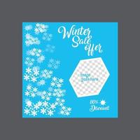 Winter Sale Social Media Post vector