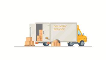 Vector illustration of boxes,drawing of delivery express.