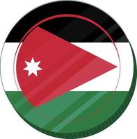 Jordanian Flag vector hand drawn,Jordanian dinar vector hand drawn