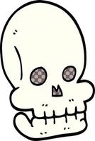 cartoon doodle funny skull vector