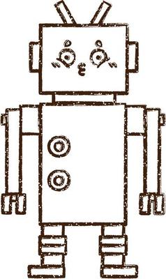 Robot Charcoal Drawing