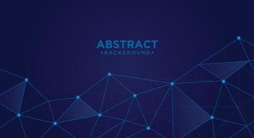 Abstract technology with polygonal shapes on dark blue background. vector