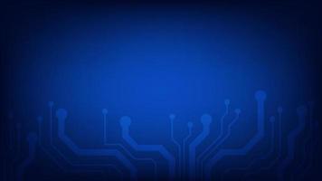 circuit board on blue background. Hi tech futuristic technology concept vector