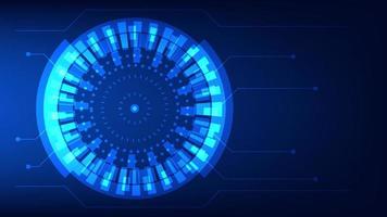 Hi tech circle digital HUD screen for modern graphic design. futuristic technology background concept vector