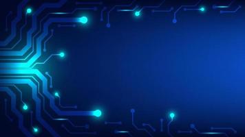 circuit board with blue lighting background. technology and Hi tech graphic design element concept vector