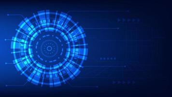 Hi tech circle digital HUD screen for modern graphic design. futuristic technology background concept vector