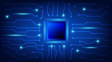 circuit board with blue lighting background. technology and Hi tech graphic design element concept vector