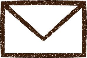 Envelope Charcoal Drawing vector