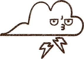 Thundercloud Charcoal Drawing vector
