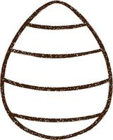 Easter Egg Charcoal Drawing vector