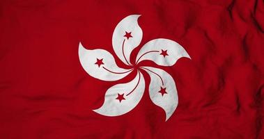 bandera ondeante de hong kong en renderizado 3d video