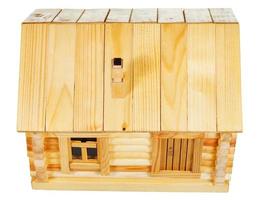 top view of wooden log house photo