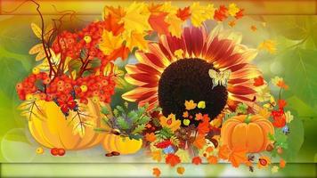 acción de gracias, cosecha colorida, gratitud, collage de arte video