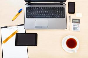 business still life - above view of working place photo