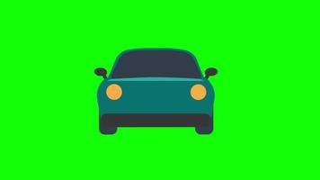 car icon Animation. Vehicle loop animation with alpha channel, green screen. video