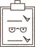Office Checklist Charcoal Drawing vector