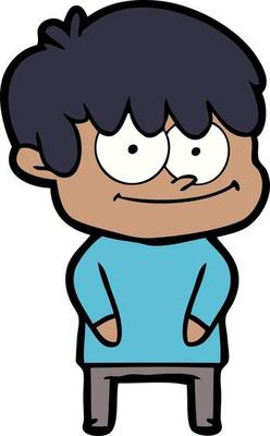 happy cartoon man