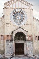 front view of San Zeno church in Verona city photo