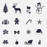 conjunto de iconos de navidad vector