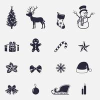 Christmas icons set vector