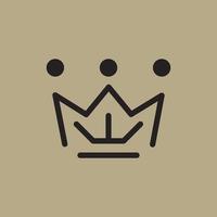 Crown Line Simplicity Modern Logo vector